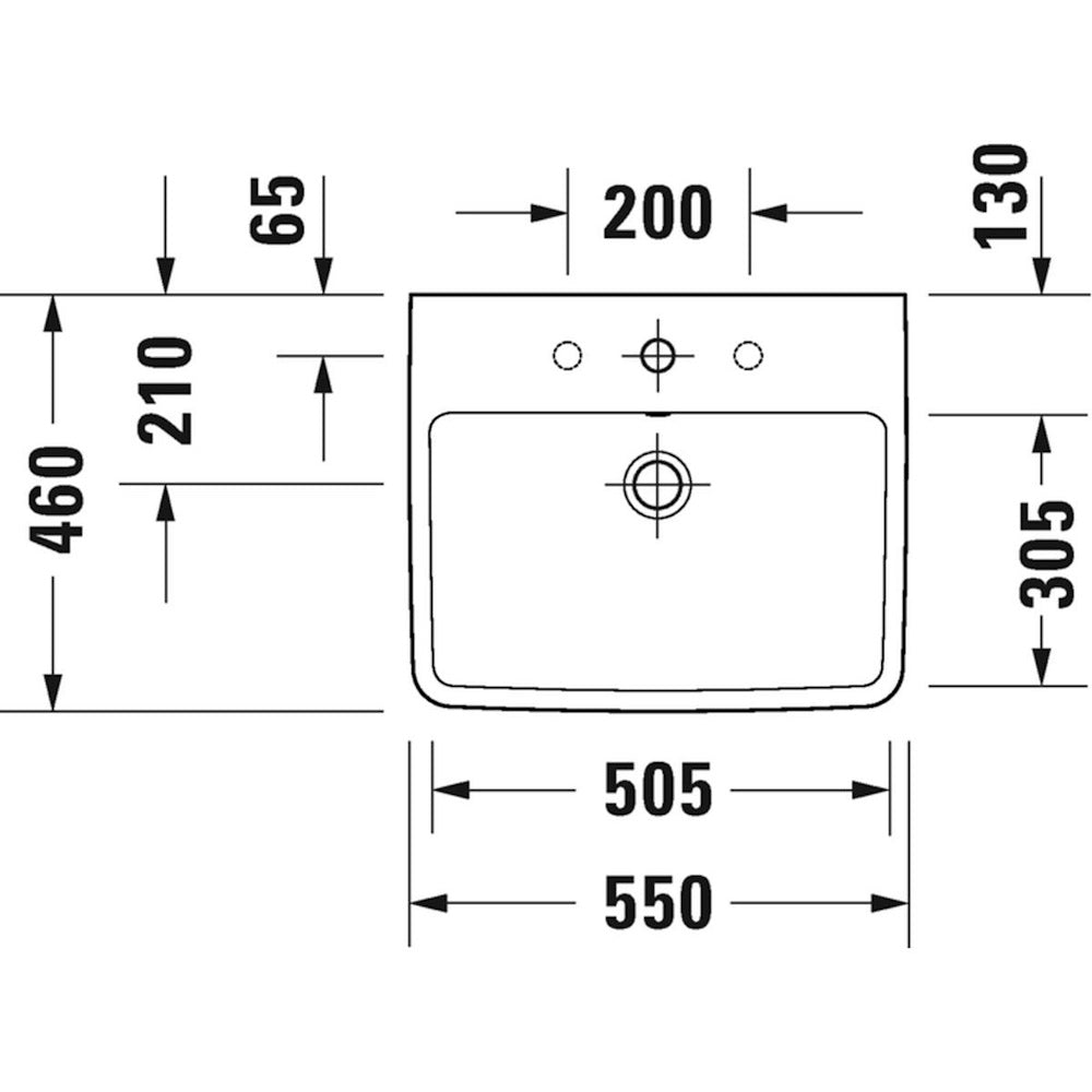 Lavoar baie suspendat Duravit No. 1 55x46 cm