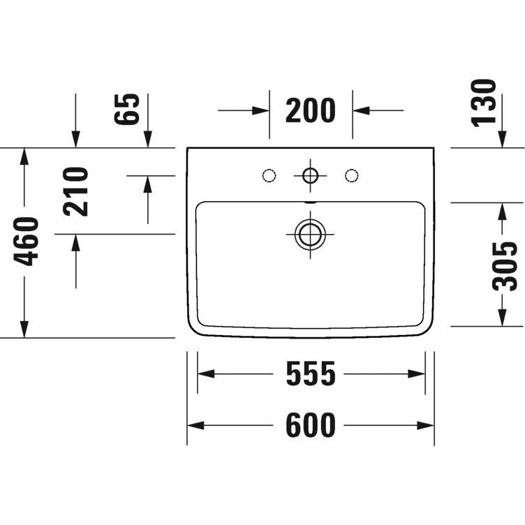Lavoar baie suspendat Duravit No. 1 60x46 cm