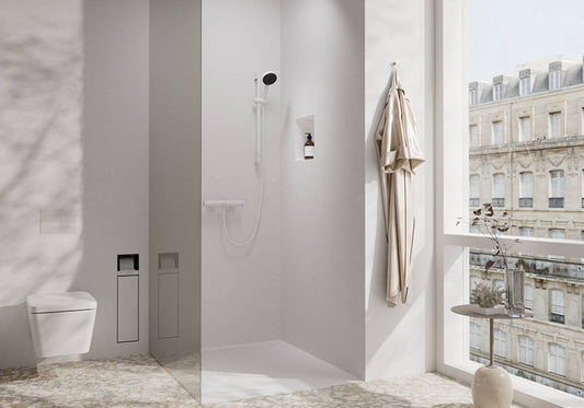 Hansgrohe Pulsify Select Set dus cu bara 65 cm, alb mat