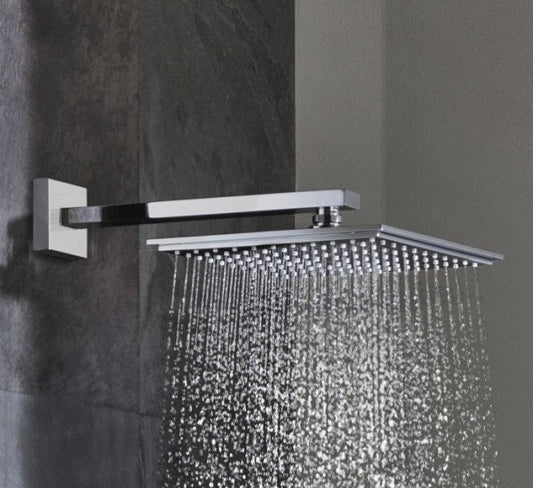 Palarie dus fix Grohe Euphoria Cube 150, cu brat cu montaj pe perete
