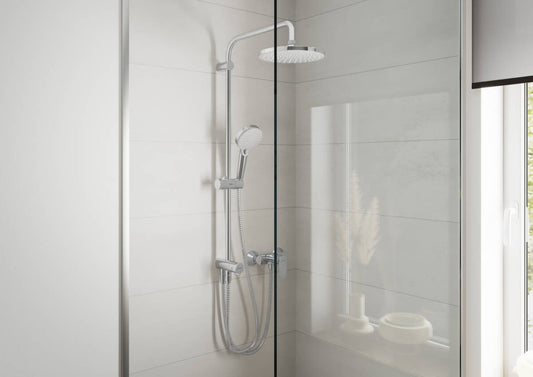 Coloana dus fara baterie Hansgrohe Vernis Blend Showerpipe 200, crom