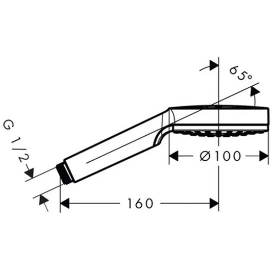 Para dus Hansgrohe Crometta 100 1jet, crom