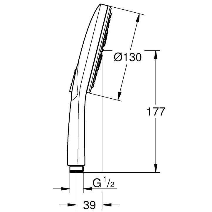 Para dus Grohe Rainshower SmartActive 130 cu 3 jeturi, crom