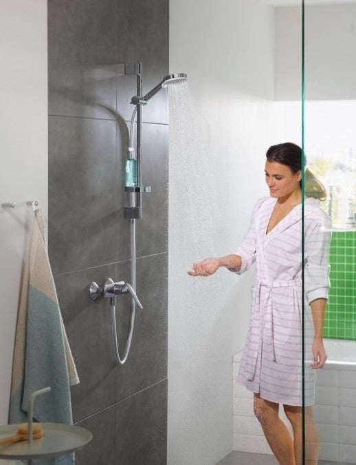 Hansgrohe Crometta Vario Set dus cu bara 65 cm cu savoniera, alb/crom