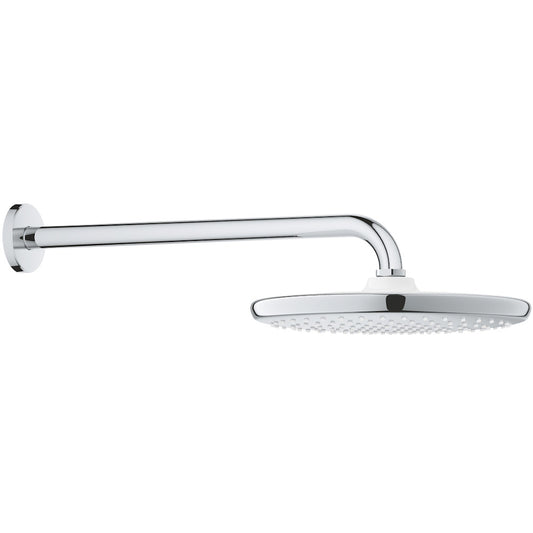 Palarie dus fix Grohe Tempesta 250, Ø25 cm cu brat, montaj pe perete