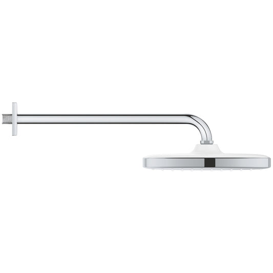 Palarie dus fix Grohe Tempesta 250 Cube, 25x25 cm cu brat, montaj pe perete