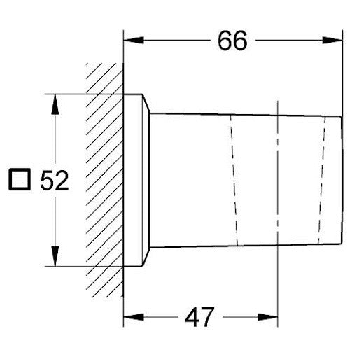 Grohe Allure Brilliant Suport para dus montaj pe perete, crom