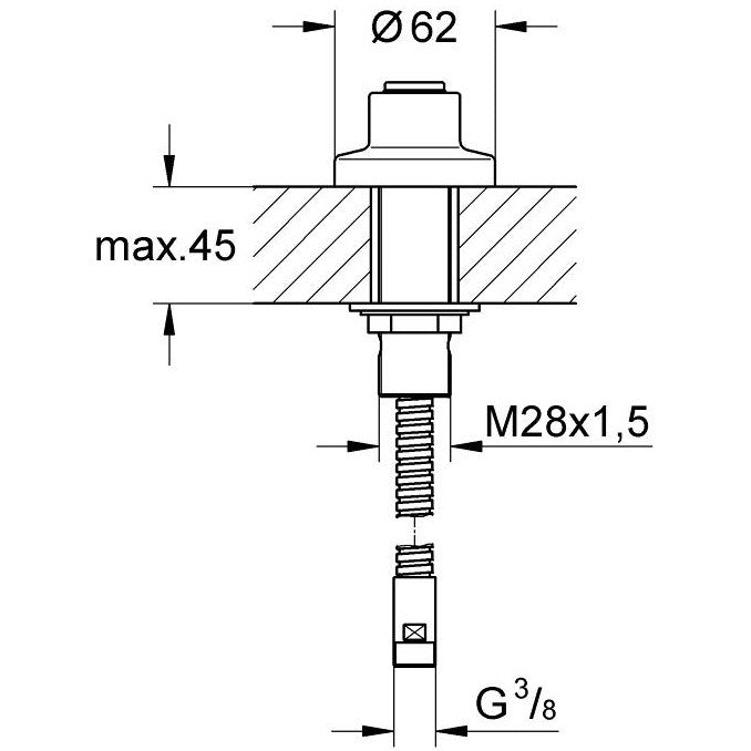 Grohe Trecere pentru para dus