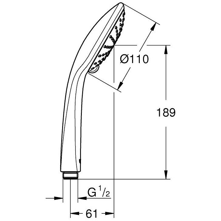 Para dus Grohe Euphoria 110 Duo cu limitator de debit