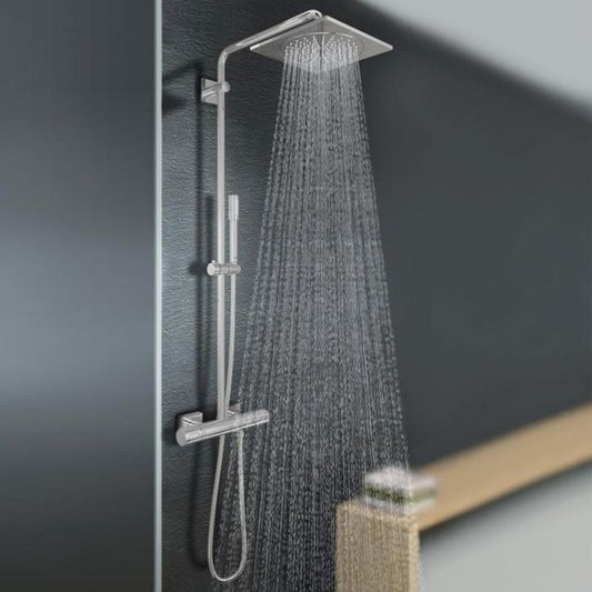 Palarie dus fix Grohe Rainshower F-Series, cu limitator de debit, 25x25 cm