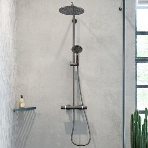 Coloana dus cu baterie si termostat Hansgrohe Raindance Select S 240, antracit mat