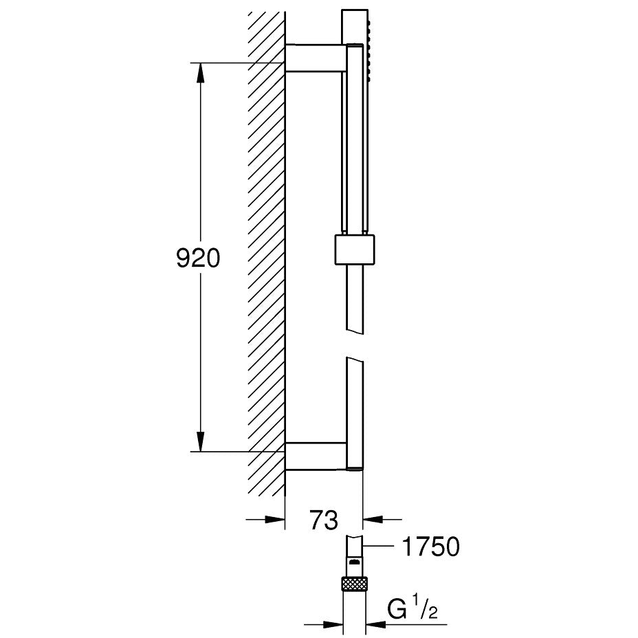 Grohe Euphoria Cube Set dus cu bara 90 cm, 1 jet