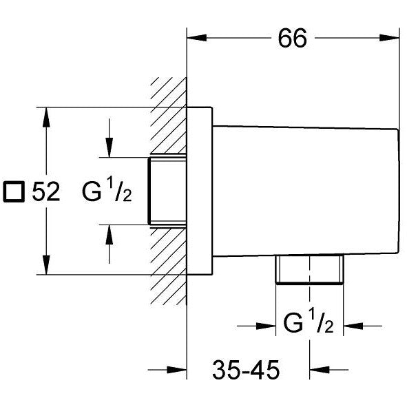 Grohe Euphoria Cube Cot de iesire dus