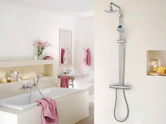Coloana dus cu baterie si termostat Grohe New Tempesta Cosmopolitan 160
