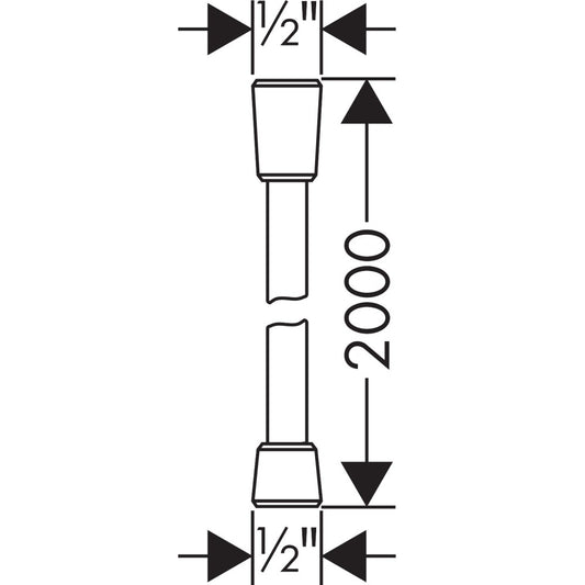 Furtun dus Hansgrohe Isiflex 200 cm