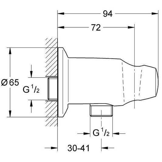 Grohe Movario Cot de iesire cu suport para dus