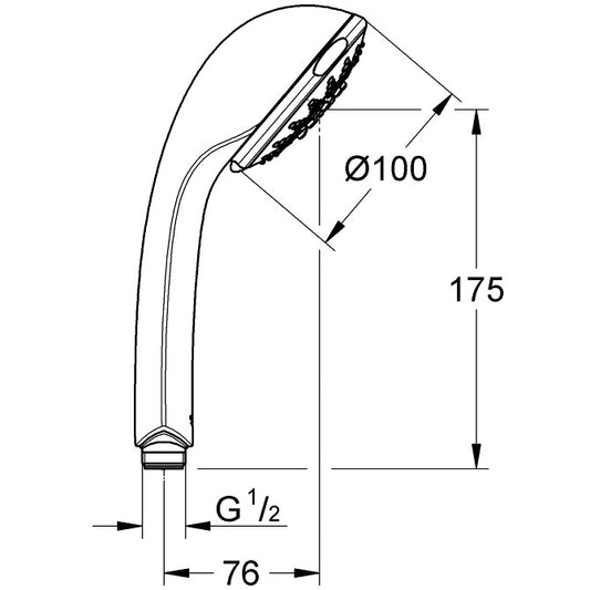 Para dus Grohe Relexa 100 Five cu 5 jeturi