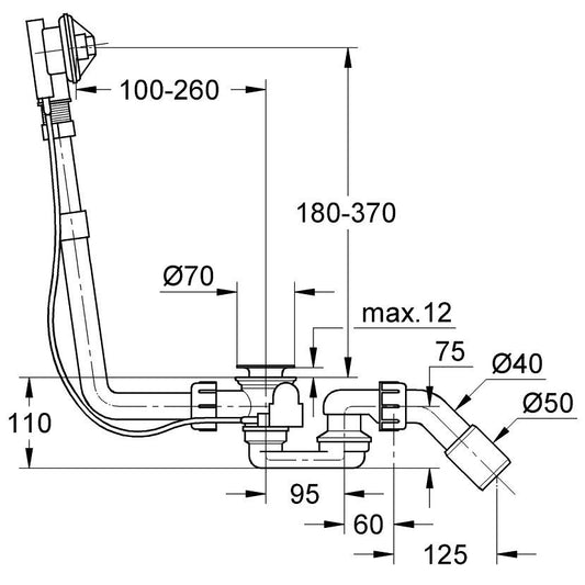 Grohe Talentofill Sifon cada cu preaplin