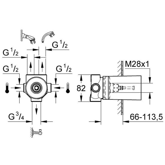 Grohe Allure Divertor cu 5 pozitii