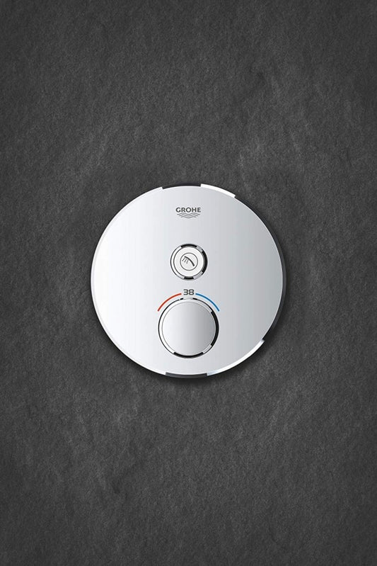 Grohe Grohtherm SmartControl Baterie dus cu termostat, rotunda, crom