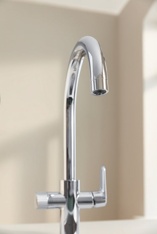 Grohe Blue Pure BauCurve Baterie bucatarie cu sistem de filtrare si monitor debit