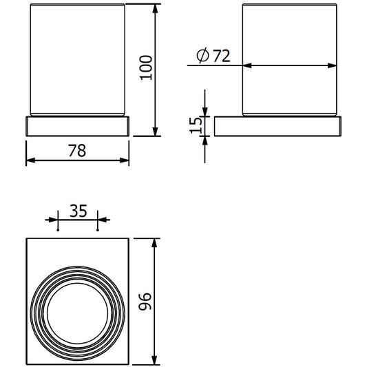 Kludi Vela C Pahar cu suport, crom
