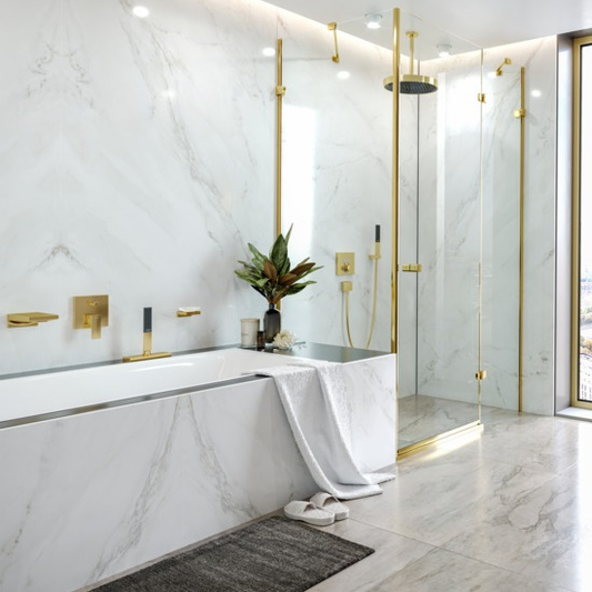 Hansgrohe Metropol Pipa cada cu jet Cascada, auriu lucios