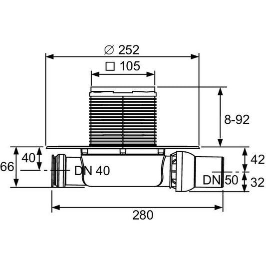Sifon pardoseala Tece Drainpoint S extraplat cu inaltator Seal System