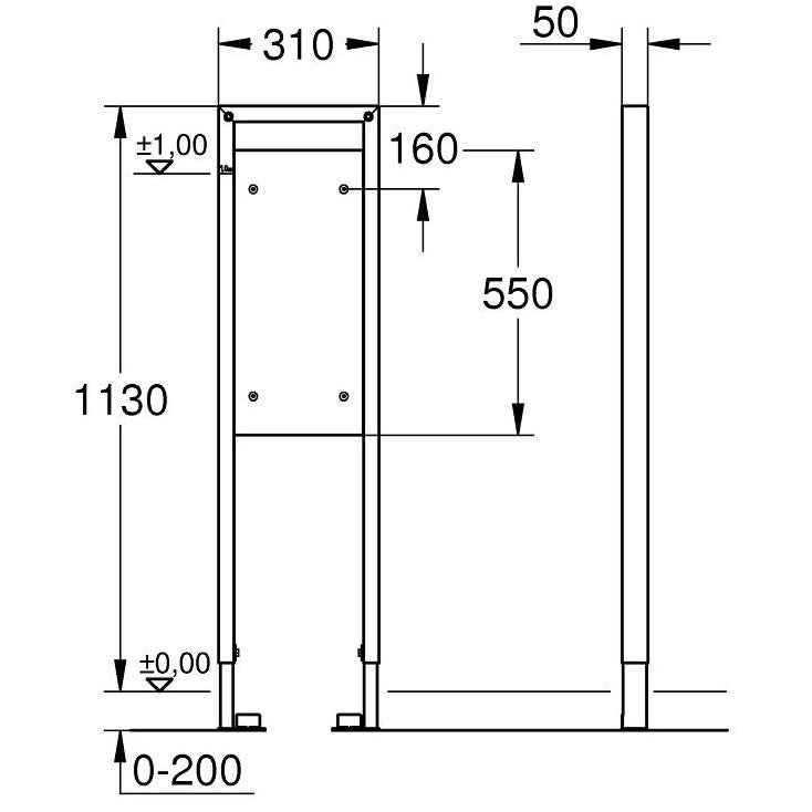 Grohe Rapid SL Cadru fixare bara de sprijin pentru persoane cu dizabilitati