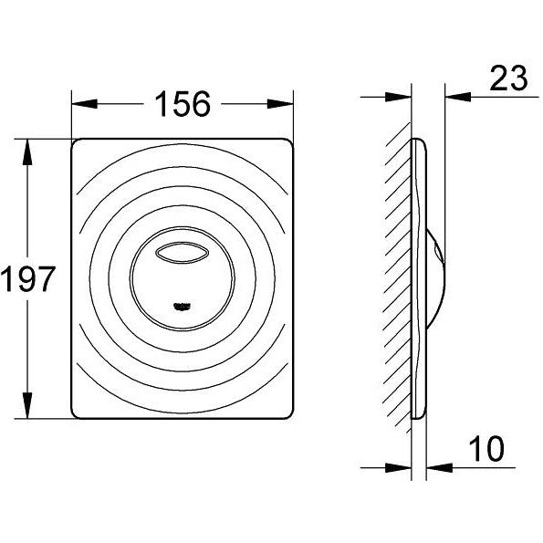 Grohe Surf Clapeta de actionare dual-flush