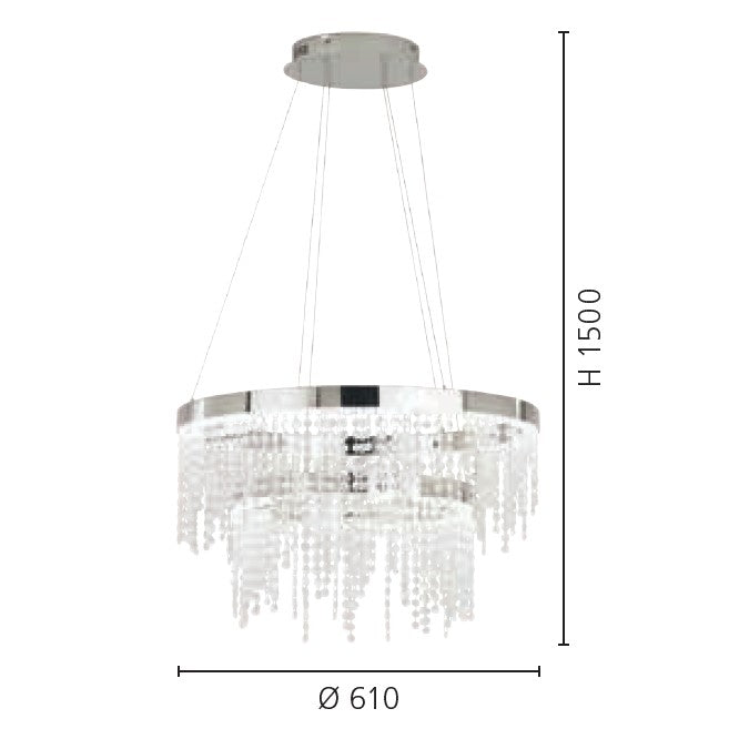 Eglo Antelao Lustra 1x46W, transparent