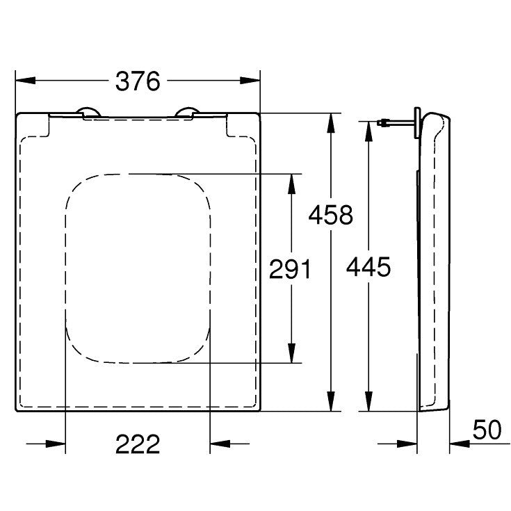 Grohe Cube Ceramic Capac WC soft close, detasabil