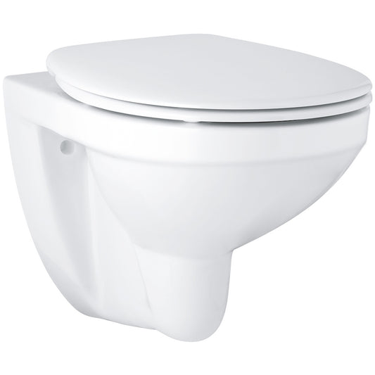 Set Vas WC suspendat cu capac Grohe Bau Ceramic 37x53 cm evacuare orizontala