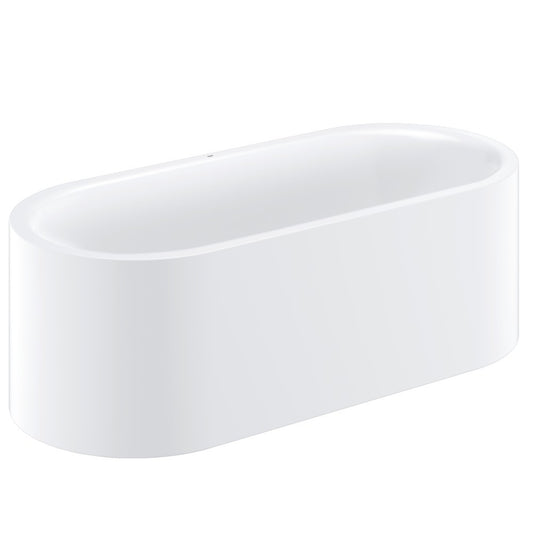 Cada freestanding ovala Grohe Essence otel emailat 180x80 cm, fara preaplin