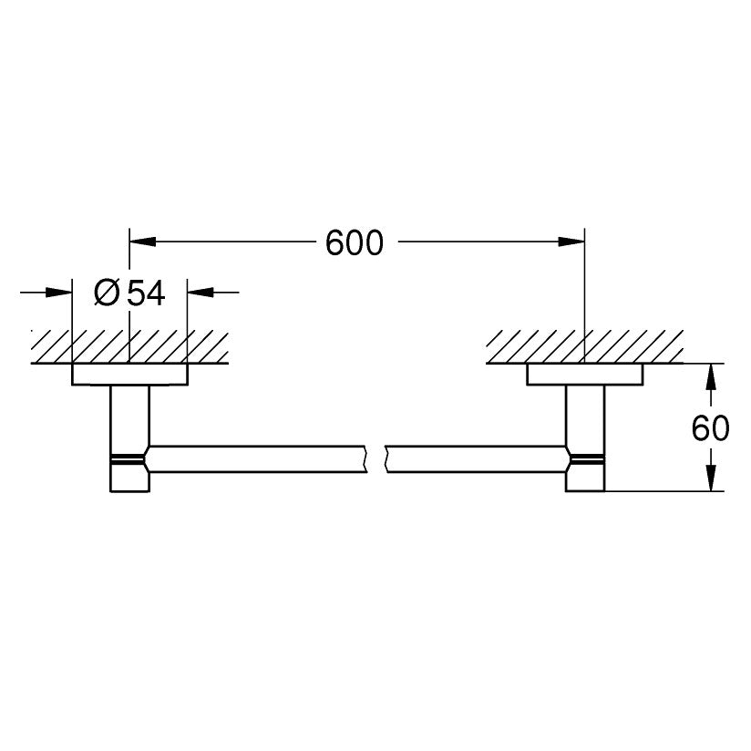 Grohe Essentials Suport prosop baie tip bara 60 cm