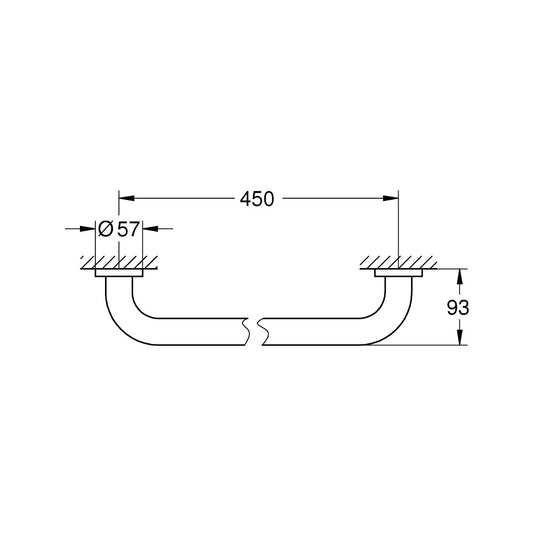 Grohe Essentials Bara sustinere 45 cm