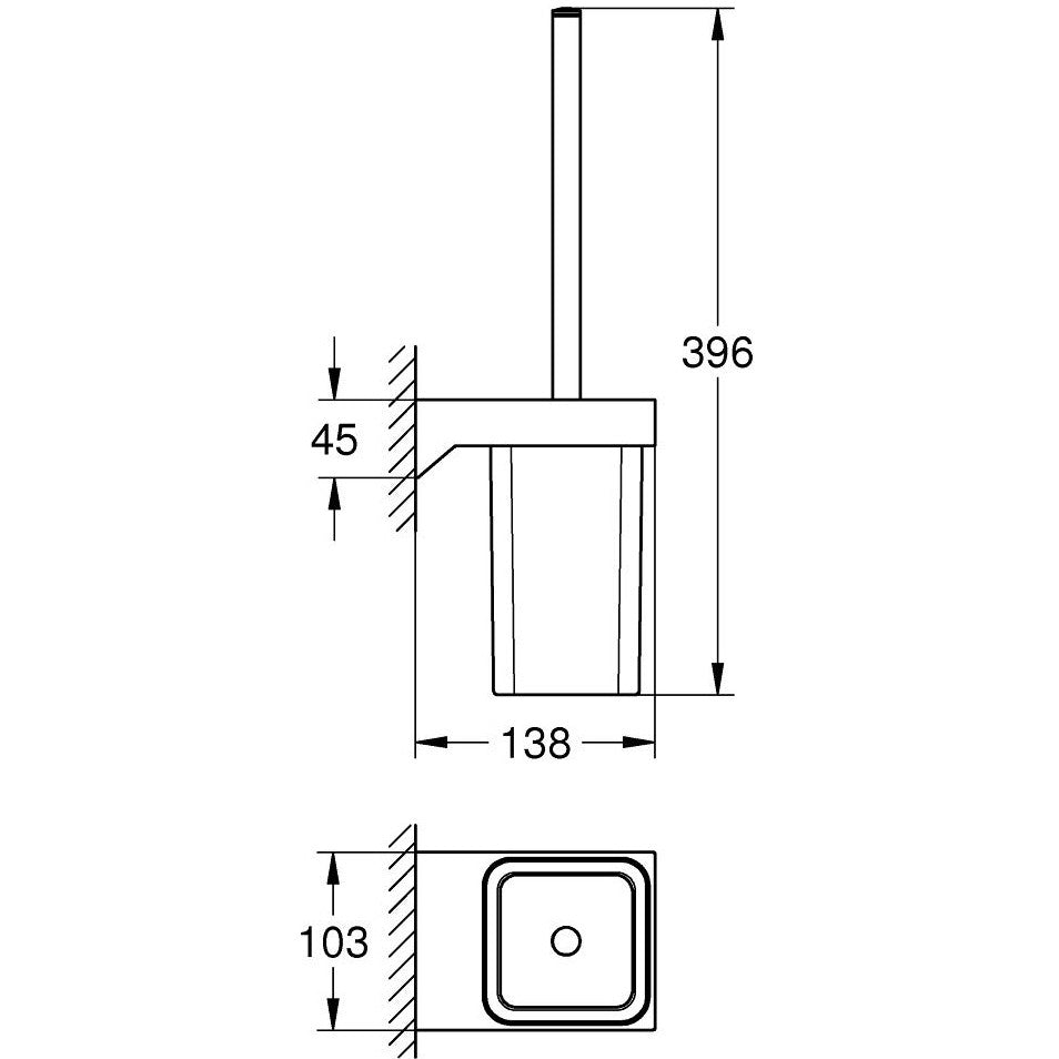 Grohe Selection Cube Set perie WC