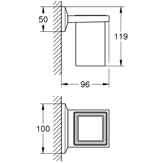 Grohe Allure Brilliant Suport cu pahar, crom
