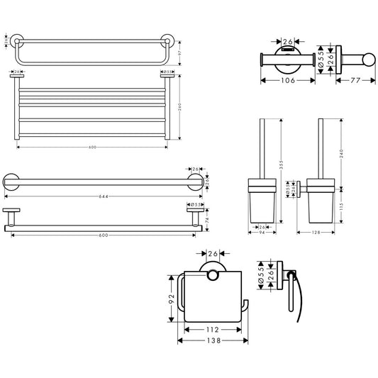 Hansgrohe Logis Universal Set de accesorii 5 in 1