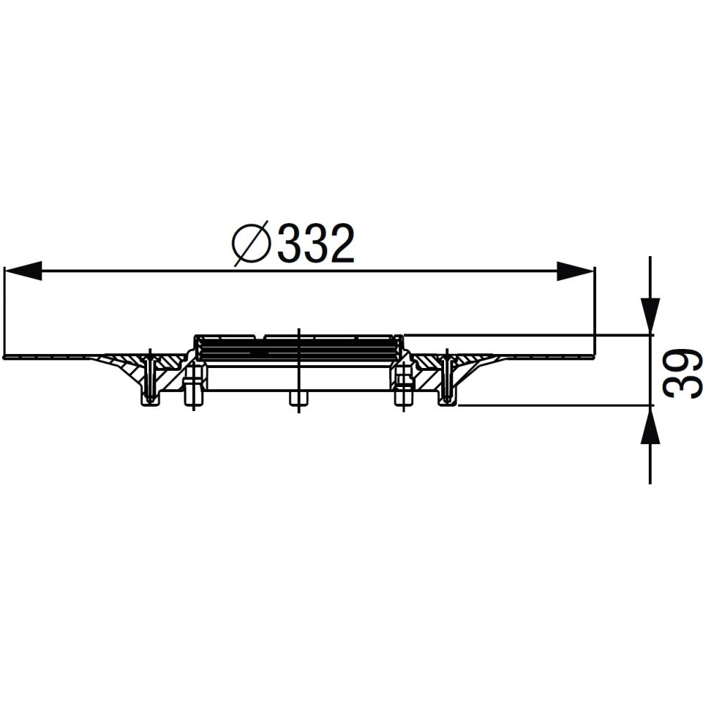 Kessel System 100 Linearis Flansa lipita Ø33 cm