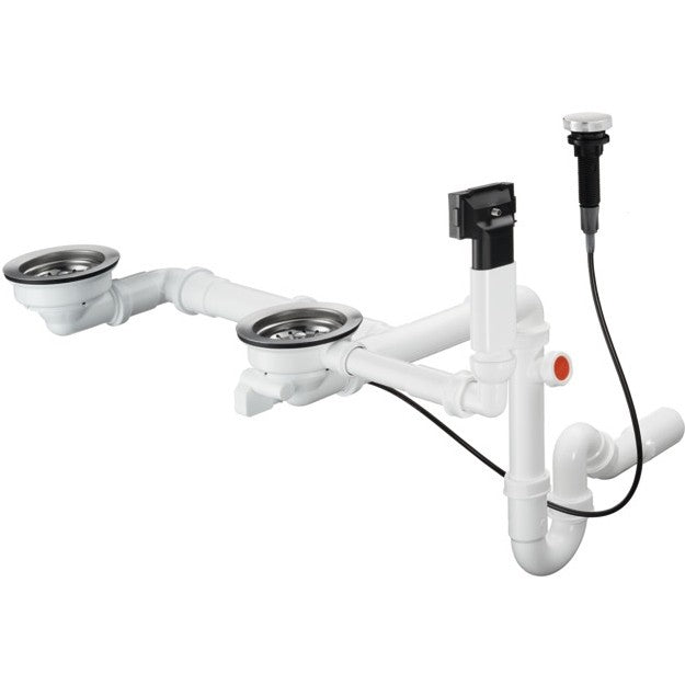 Hansgrohe D17-11 Sistem de scurgere automat pentru chiuveta granit cu 2 cuve