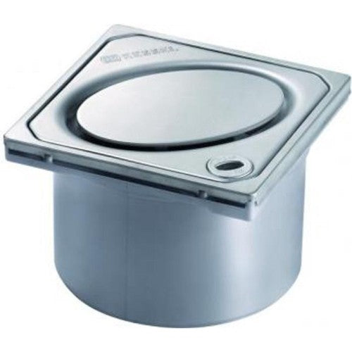 Piesa superioara cu capac din inox Kessel Oval System 125 12 cm