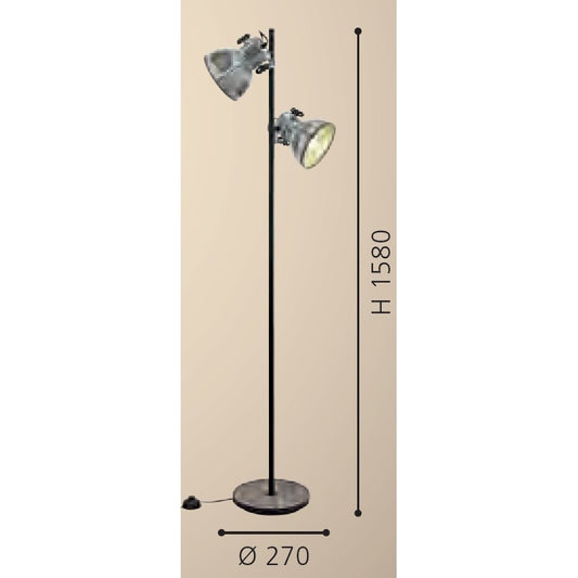 Eglo Barnstaple Lampadar 2x40W, gri/maro
