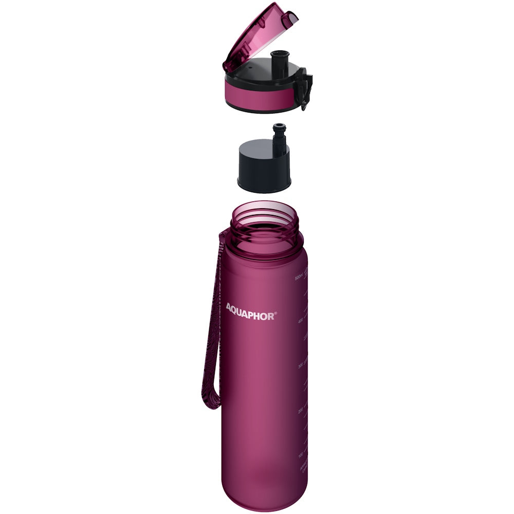 Aquaphor City Sticla filtranta 0.5L, visiniu