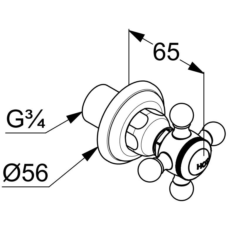 Kludi Adlon Robinet incastrat pentru apa calda, crom