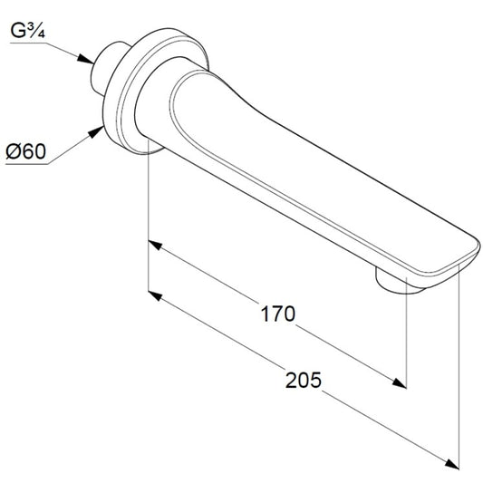 Kludi Balance Pipa cada 20 cm, alb/crom