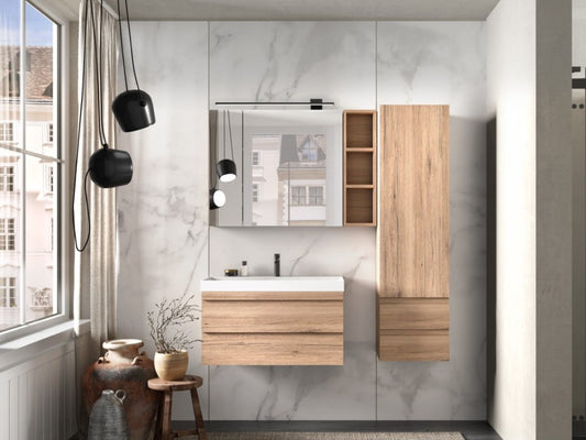 Dulap baie 40x32xH150 cm Kolpa San Naomi, bej (natural wood)