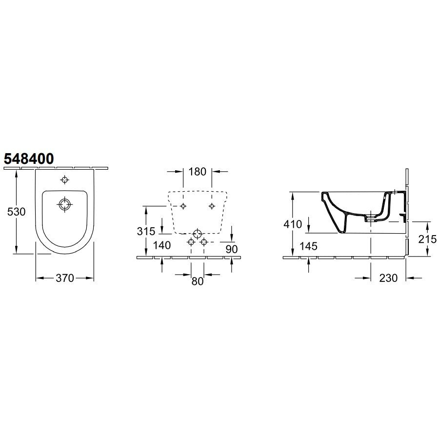 Villeroy&Boch Omnia Architectura Bideu suspendat 37x53 cm