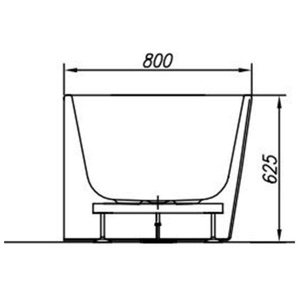 Cada freestanding Kolpa San Dream acril 180x80 cm, montaj langa perete, alb