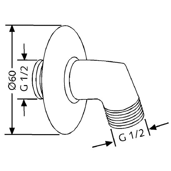 Kludi Standard Cot racord furtun
